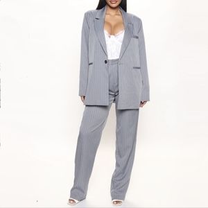 Pinstripe Pantsuit